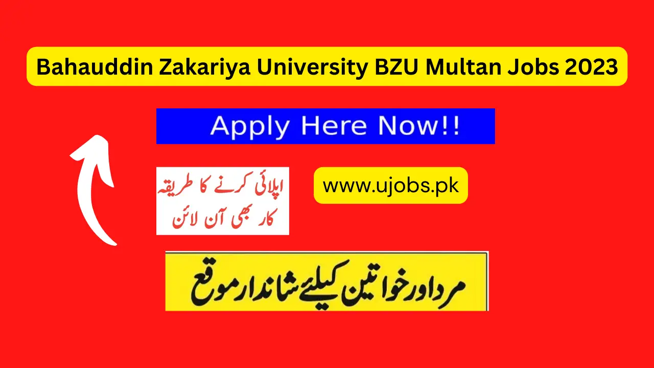 Bahauddin Zakariya University BZU Multan Jobs 2023